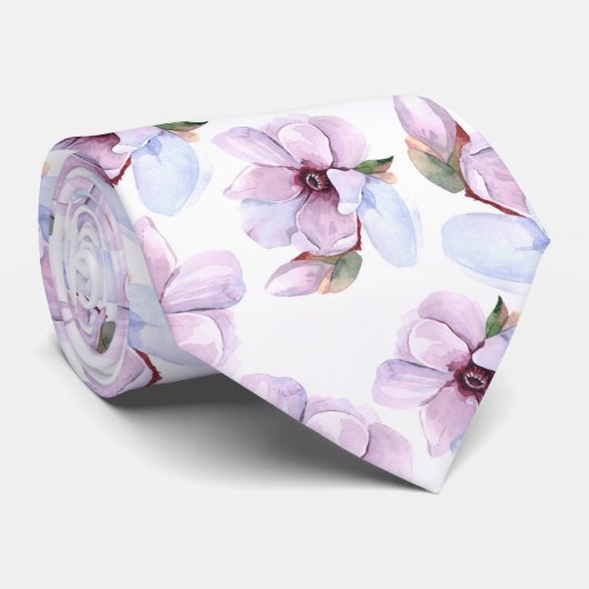 Romantisches Blumenmuster Krawatte (Gerollt)