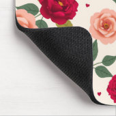 Romantisches Blumenmuster-Mauspad Mousepad (Ecke)