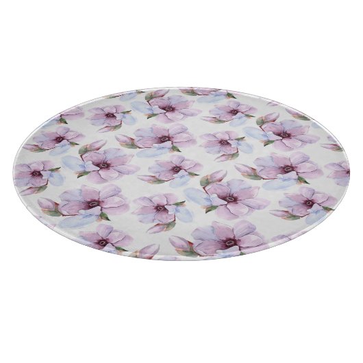 Romantisches Blumenmuster Schneidebrett (Ecke)