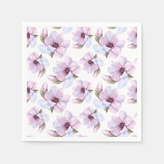 Romantisches Blumenmuster Serviette (Vorderseite)