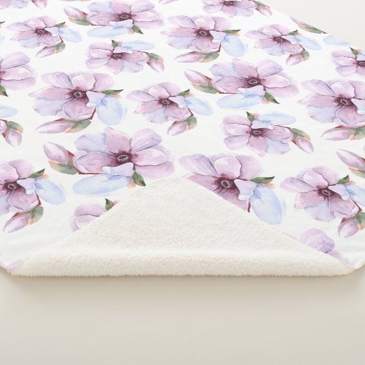 Romantisches Blumenmuster Sherpadecke (3/4)