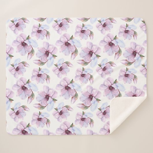 Romantisches Blumenmuster Sherpadecke (Vorderseite (Horizontal))