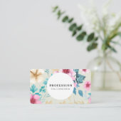 Romantisches Blumenmuster Visitenkarte (Stehend Vorderseite)