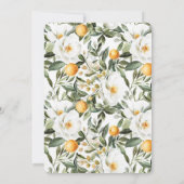 Romantisches Blumenorange Sizilianisches Brautpart Einladung (Rückseite)