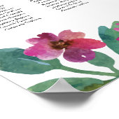 Romantisches Blumenstempelposter Poster (Ecke)