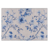 Romantisches Blush Blue Floral Brautparty Schneidebrett (Vorderseite)