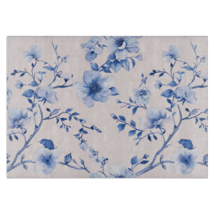 Romantisches Blush Blue Floral Brautparty Schneidebrett