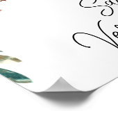 Romantisches Blush Mauve Wedding Willkommenszeiche Poster (Ecke)