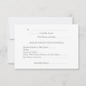 Romantisches Blush Peony Floral Wedding Meel RSVP Karte (Rückseite)