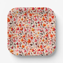 Romantisches Blut: Valentinstag Pappteller