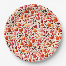 Romantisches Blut: Valentinstag Pappteller