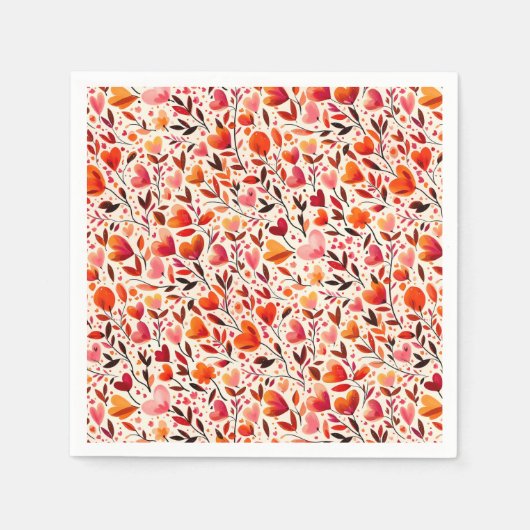 Romantisches Blut: Valentinstag Serviette (Vorderseite)