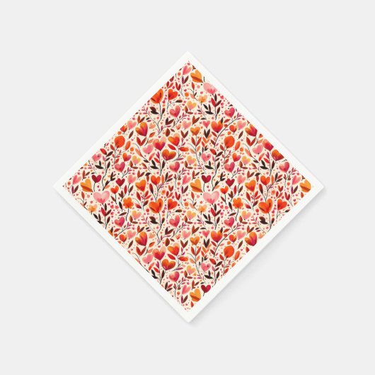 Romantisches Blut: Valentinstag Serviette (Ecke)