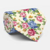 Romantisches Blüte Pastellrosa, Rot, blauer Krawatte (Gerollt)