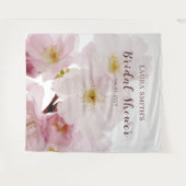 Romantisches Blütenrosa Kirschblüten Brautparty Wandteppich (Vorderseite (Horizontal))