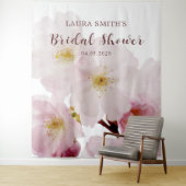 Romantisches Blütenrosa Kirschblüten Brautparty Wandteppich (Beispiel)