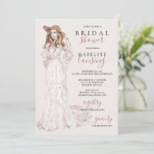 Romantisches Bohemisch Bridge-Brautparty Einladung (Stehend Vorderseite)