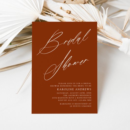 Romantisches Bohemisches Whimsy Script Brautparty Einladung