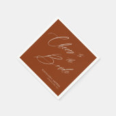 Romantisches Bohemisches Whimsy Script Brautparty  Serviette (Ecke)