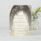 Romantisches Boho Botanisches Brautparty Einladung (Stehend Vorderseite)