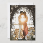 Romantisches Boho Botanisches Foto Save the Date (Rückseite)