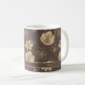 Romantisches Boho Gold Foil Muster Kaffeetasse (VorderseiteRechts)