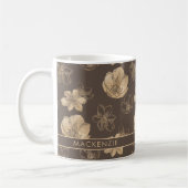 Romantisches Boho Gold Foil Muster Kaffeetasse (Links)
