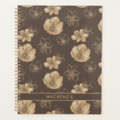 Romantisches Boho Gold Foil Muster Planer (Vorderseite)