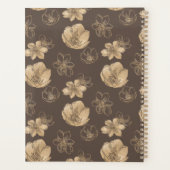 Romantisches Boho Gold Foil Muster Planer (Rückseite)