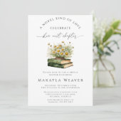 Romantisches Boho Nächstes Kapitel Florals Brautpa Einladung (Stehend Vorderseite)