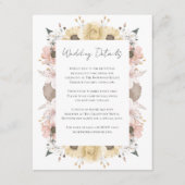 Romantisches Boho Rustikales, neutrales Foto Begleitkarte (Vorderseite)