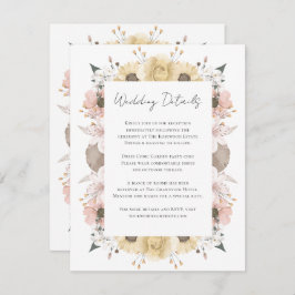 Romantisches Boho Rustikales, neutrales Foto Begleitkarte