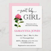 Romantisches botanisches botanisches Mädchen Einladung (Vorne/Hinten)