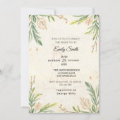 Romantisches botanisches Brautparty Einladung (Vorderseite)