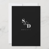 Romantisches botanisches Hochzeits-Einladungs-Set Einladung (Rückseite)