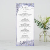 Romantisches Botanisches Hochzeitsmenü Programm (Stehend Vorderseite)