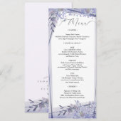 Romantisches Botanisches Hochzeitsmenü Programm (Vorne/Hinten)