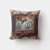 Romantisches Bouquet Soft Pink Foto Kissen (Vorderseite)