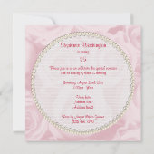 Romantisches Bouquet von Rose 25. Geburtstag Einladung (Rückseite)