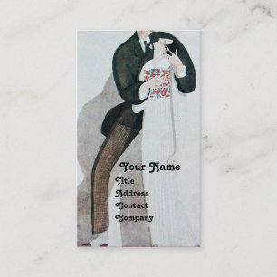 ROMANTISCHES BRAUT & BRÄUTIGAM HOCHZEITSPARTY MONO VISITENKARTE