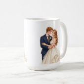 Romantisches Brautpaar Kaffeetasse (VorderseiteRechts)
