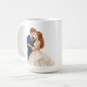 Romantisches Brautpaar Kaffeetasse (Vorderseite Links)