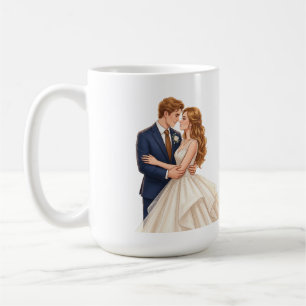 Romantisches Brautpaar Kaffeetasse