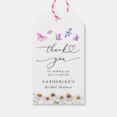 Romantisches Brautparty Butterfly Garden Geschenkanhänger (Vorderseite)