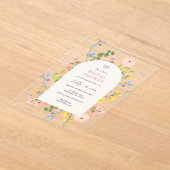 Romantisches Brautparty der Wasserfarben Acryleinladungen (Ablage )