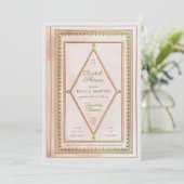 Romantisches Brautparty Einladung (Stehend Vorderseite)