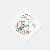 Romantisches Brautparty | Elegantes Tea Party Serviette (Ecke)