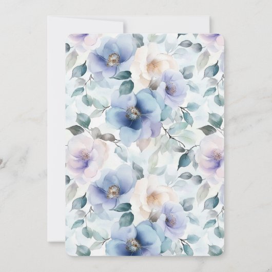 Romantisches Brautparty Hübscher Lavendel-Blume Einladung (Rückseite)