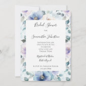 Romantisches Brautparty Hübscher Lavendel-Blume Einladung (Vorderseite)
