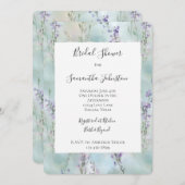 Romantisches Brautparty Hübscher Lavendel-Blume Einladung (Vorne/Hinten)